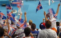 Jubel bei den isländischen Fans.