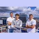 Die Neuzugnge Veron Nacinovic, Rasmus Ankermann und Lukas Laube.