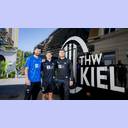 Die drei Kapitne: Domagoj Duvnjak, Rune Dahmke und Nikola Bilyk.